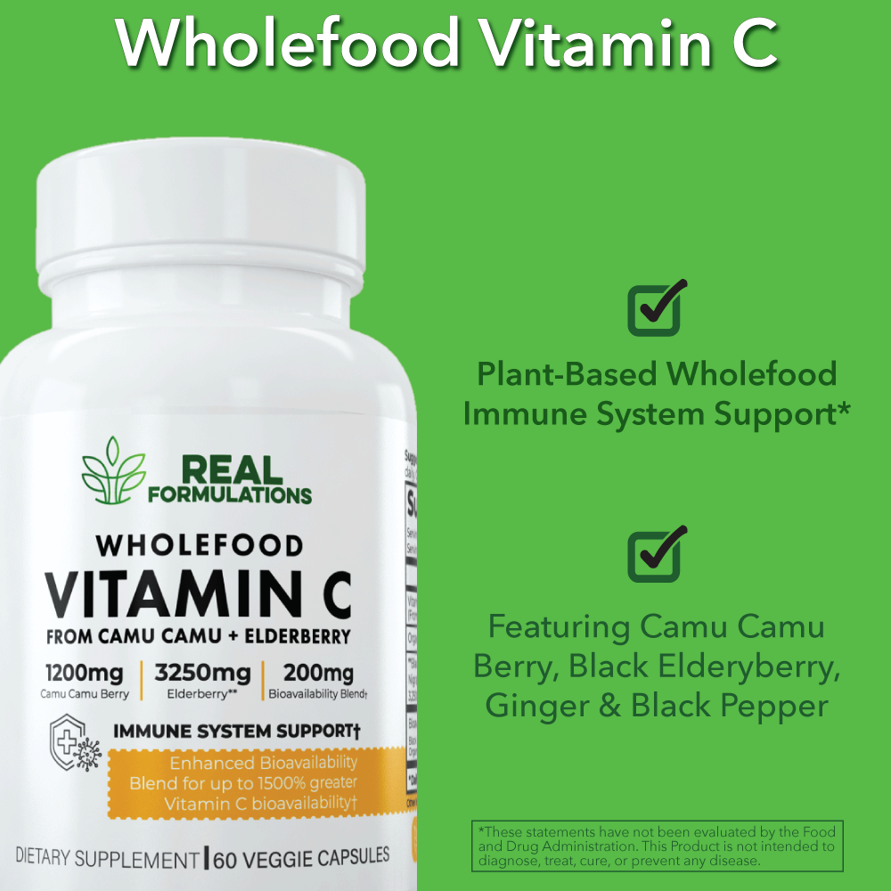 Wholefood Vitamin C + Elderberry Capsules